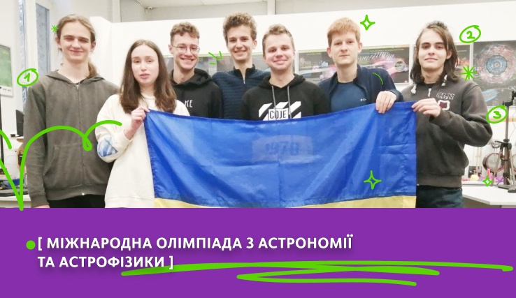 students with ukrainian flag